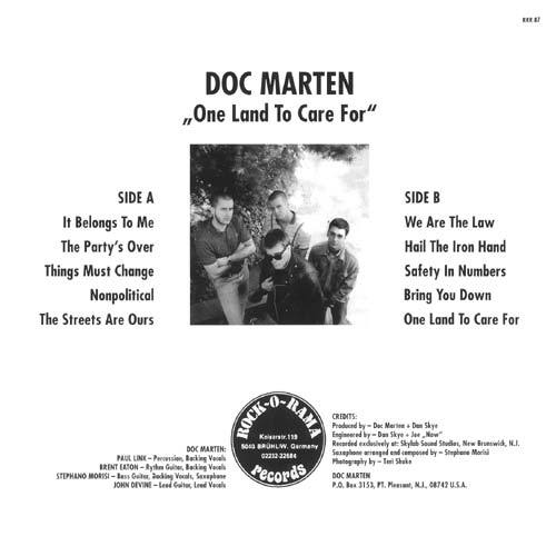 Doc Marten LP back cover