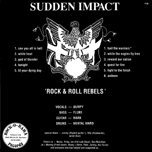 Sudden Impact LP back cover