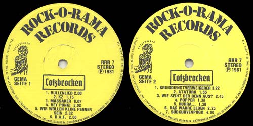 Cotzbrocken LP center labels