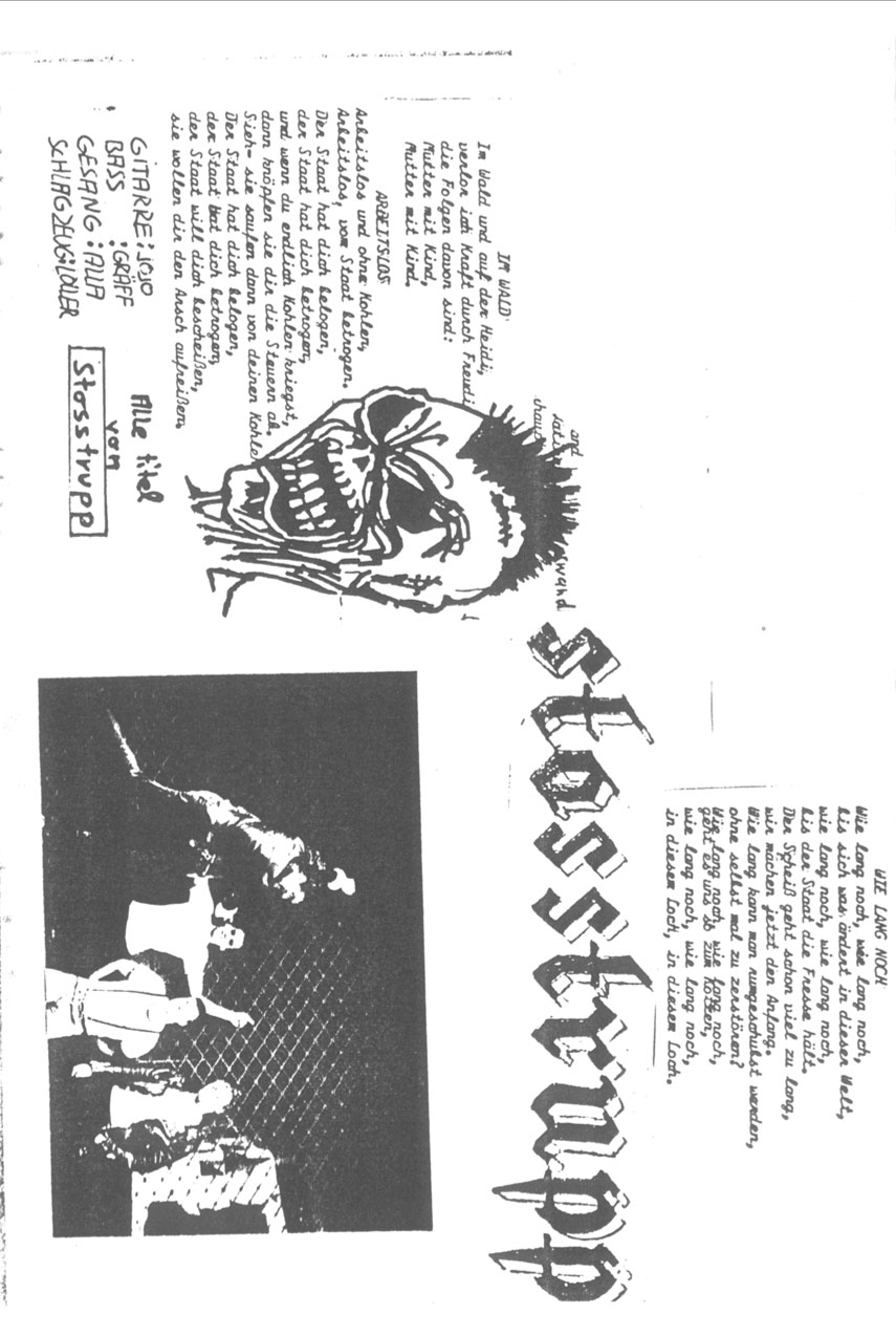 Back cover of the lyric booklet insert