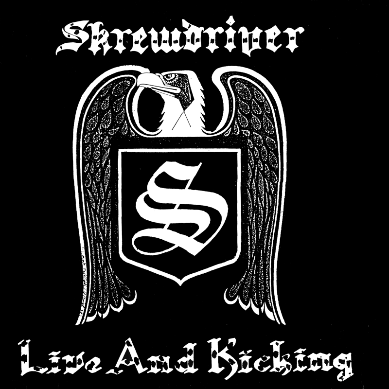 Skrewdriver Live & Kicking LP front cover
