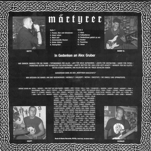 Märtyrer Stolz LP back cover