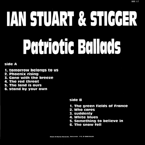 Ian Stuart & Stigger LP back cover