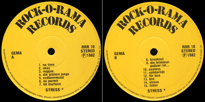 Stress LP center labels