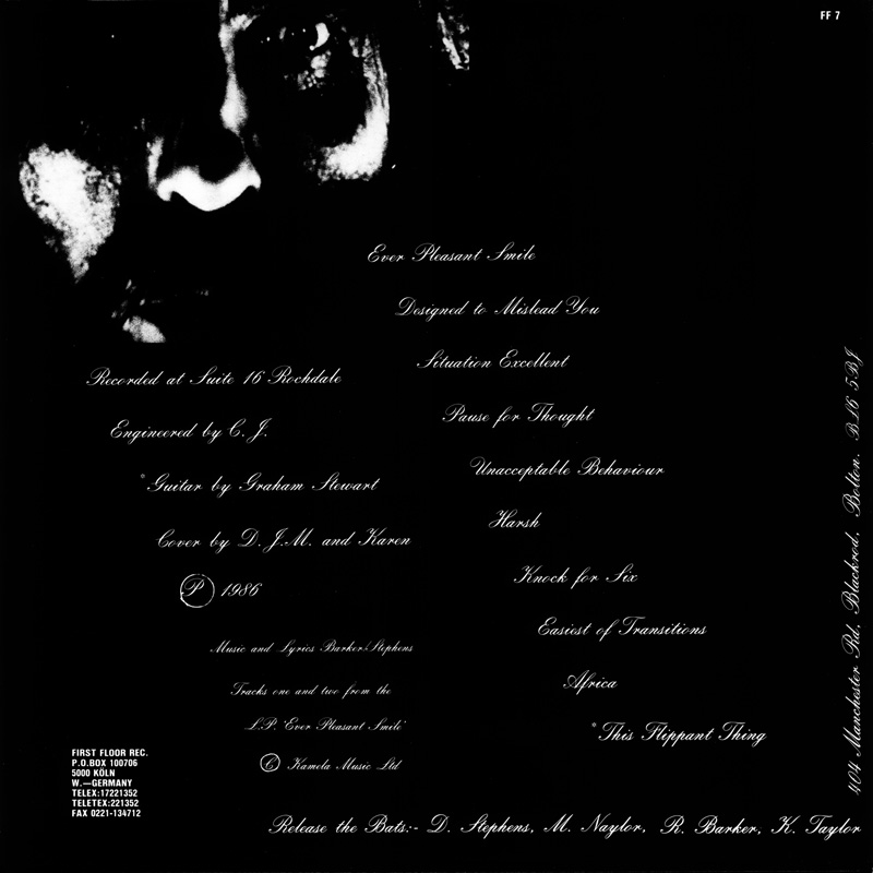 Release The Bats LP back cover