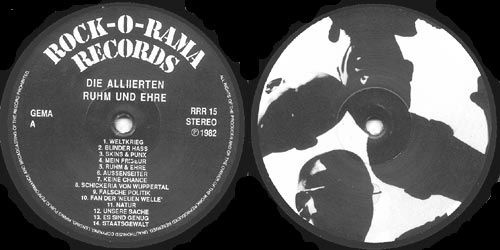 Die Alliierten LP center labels