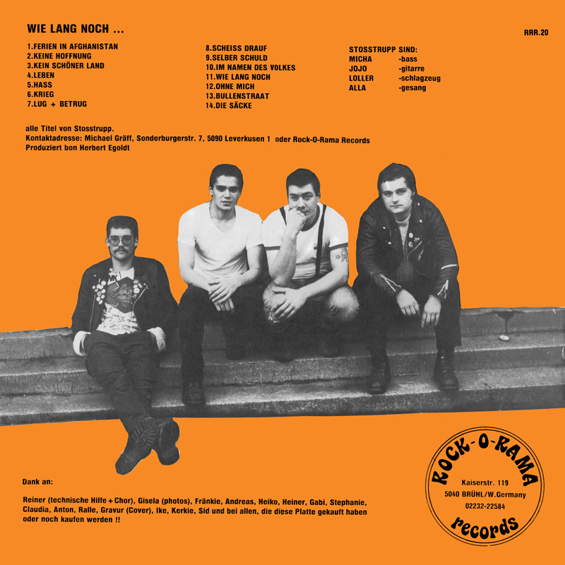 Stosstrupp LP back cover
