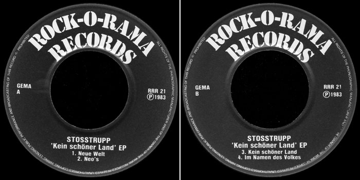 Stosstrupp EP center labels