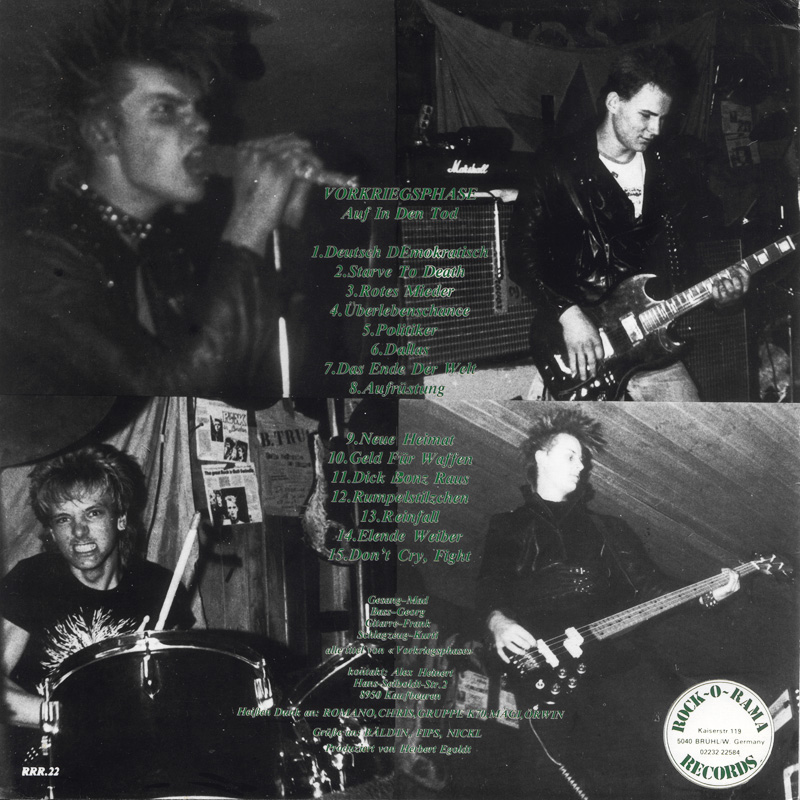 Vorkriegsphase LP back cover