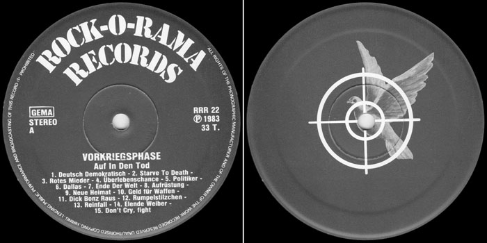 Vorkriegsphase LP center labels