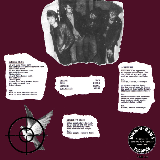 Vorkriegsphase EP back cover