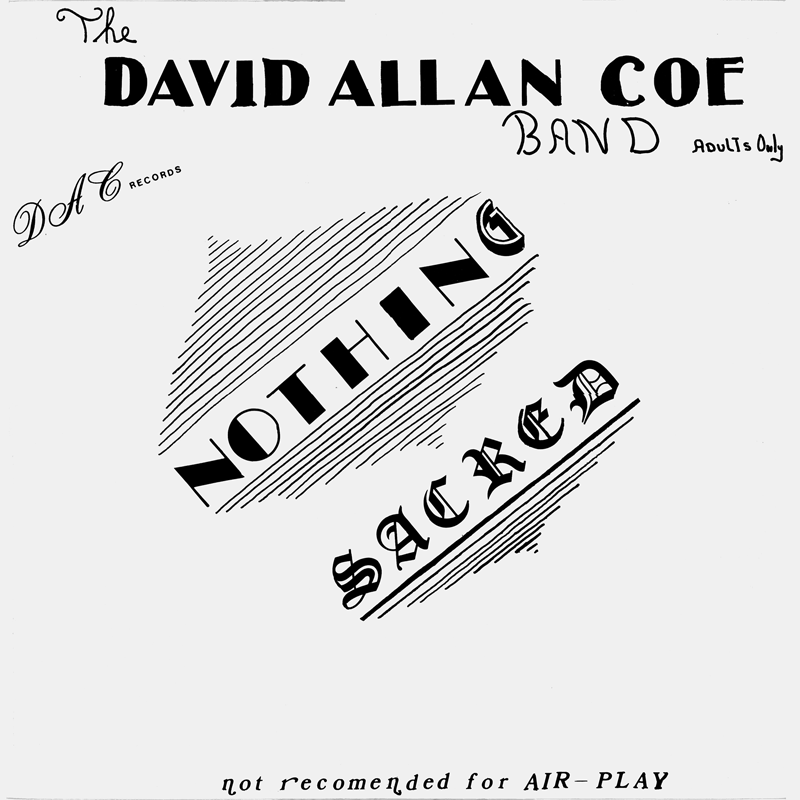 David Allan Coe Nothing Sacred LP front cover