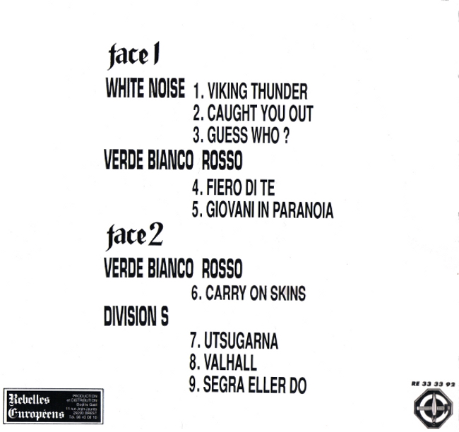 Back cover of the Debout! Vol. 5 LP