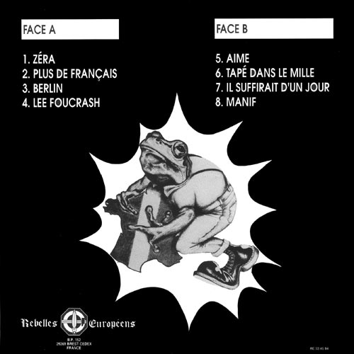Back cover of the Tolbiacs Toads 1983-1987 LP