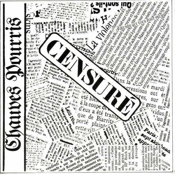 Front cover of the Chauves Pourris Censure single