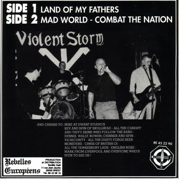 Back cover of the Violent Storm EP