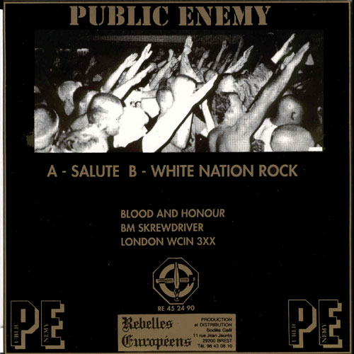 Back cover of the Public Enemy Salute single