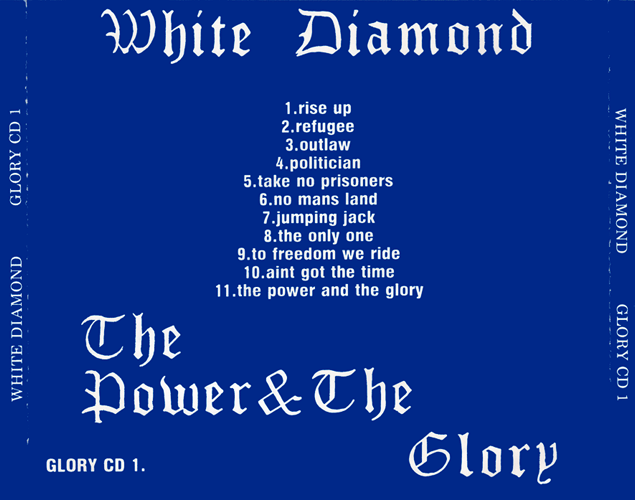 Back inlay of White Diamond CD