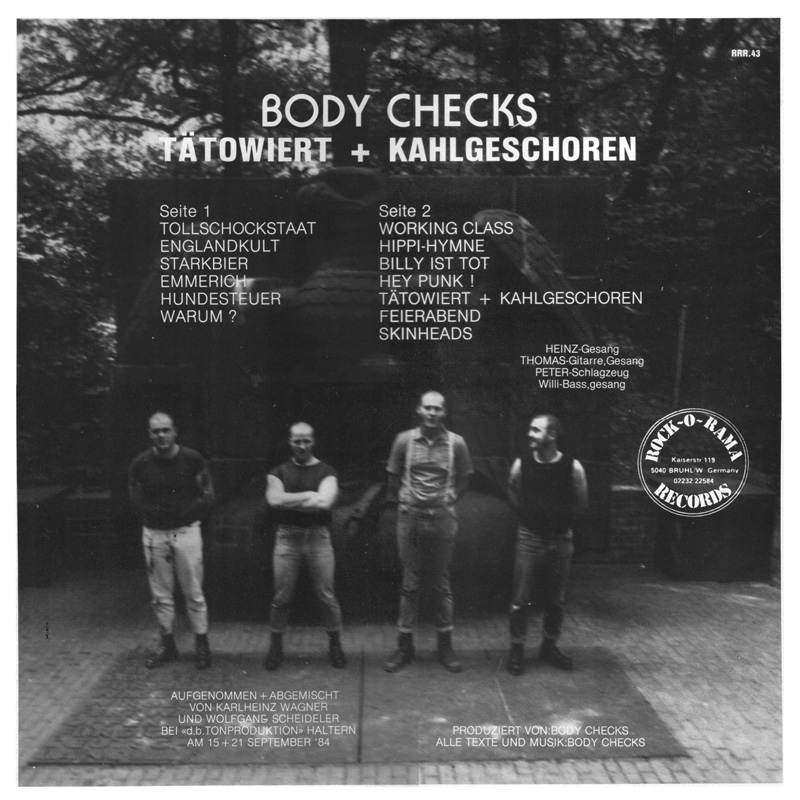 Body Checks LP back cover