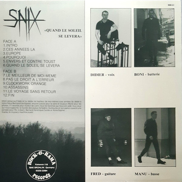 Snix LP back cover