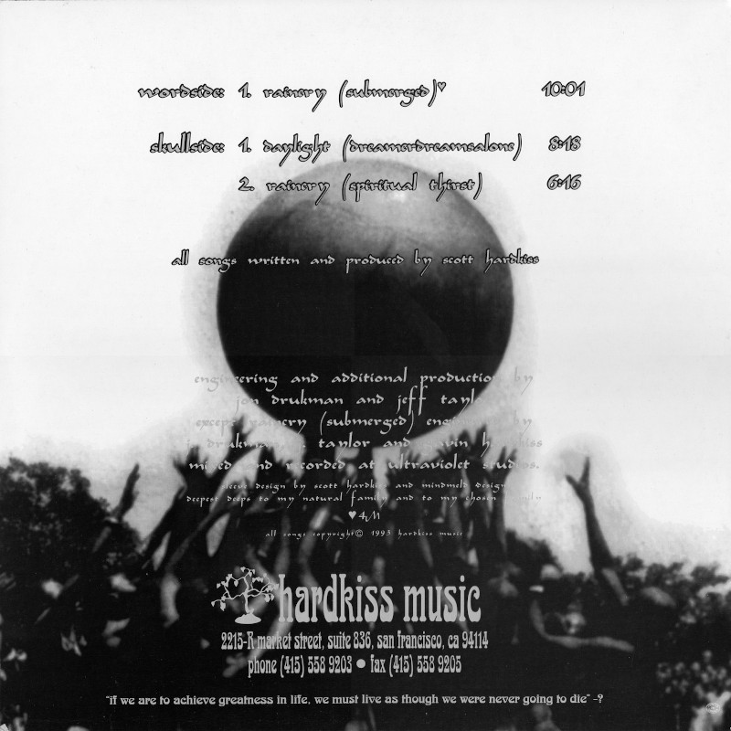 Back cover of the God Within Raincry single