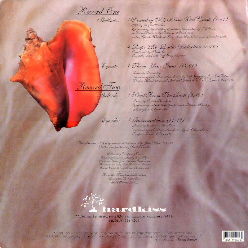 Back cover of the God Within The Phoenix single