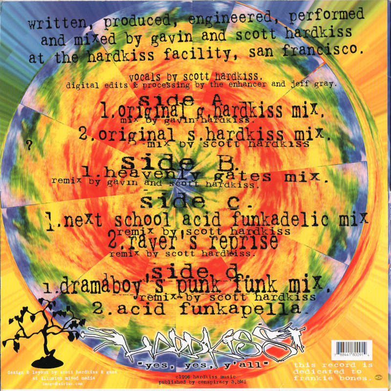 Back cover of the Acid Funk single