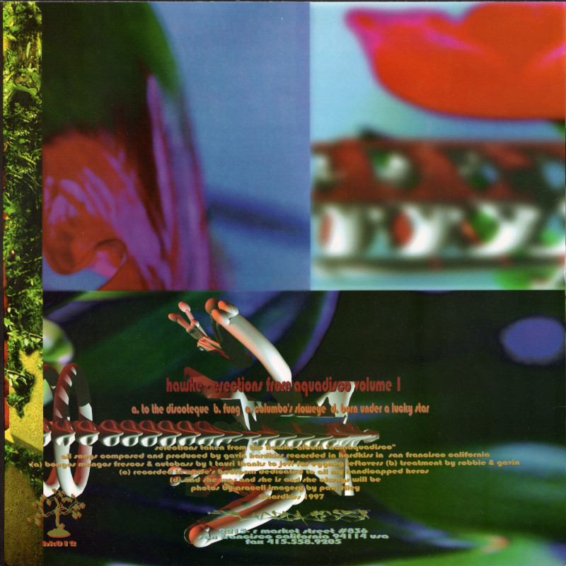 Back cover of the Hawke Erections From Namaquadisco volume 1 EP