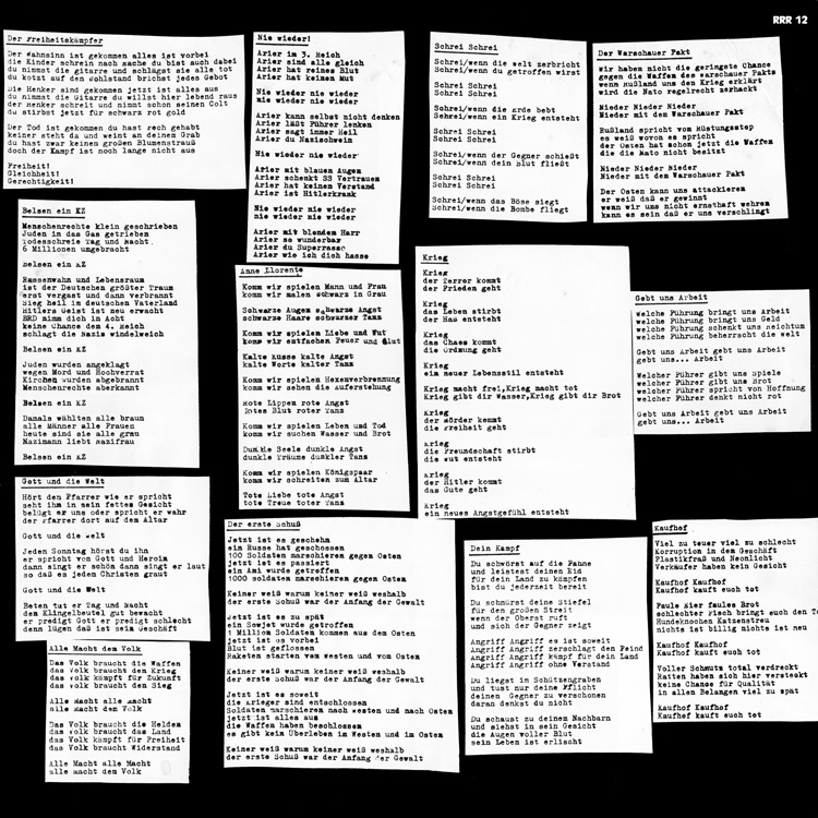 OHL 1000 Kreuze lyric sheet