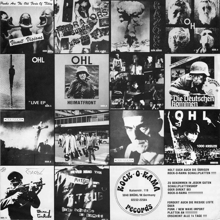 Rock-O-Rama catalog insert sheet