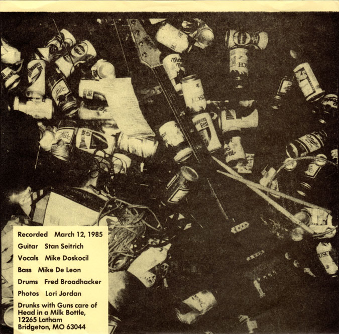 Drunks With Guns repress EP back cover