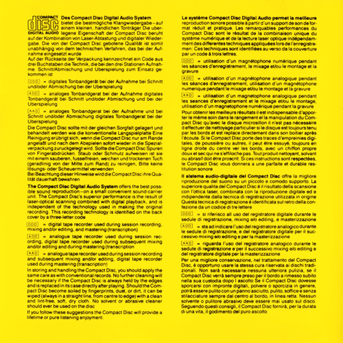 Back of the CD booklet for the 3 Bagaluten album