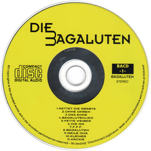 The CD face from the 3 Bagaluten album